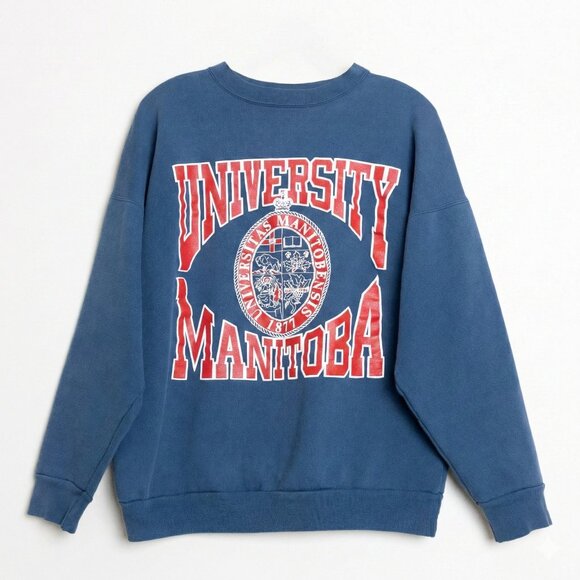 Vintage Other - Vintage University of Manitoba Sweatshirt 90s Balboa Beach Club Blue Large